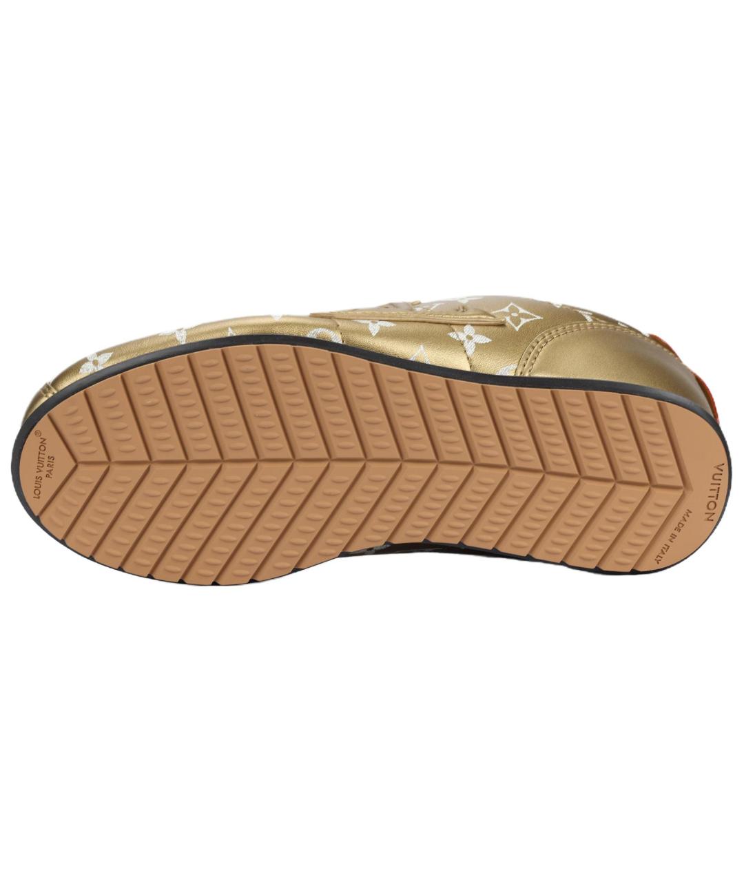 LOUIS VUITTON Золотые кроссовки, фото 5