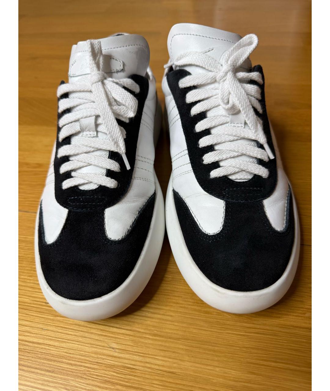 BRIONI Белые кожаные низкие кроссовки / кеды, фото 2