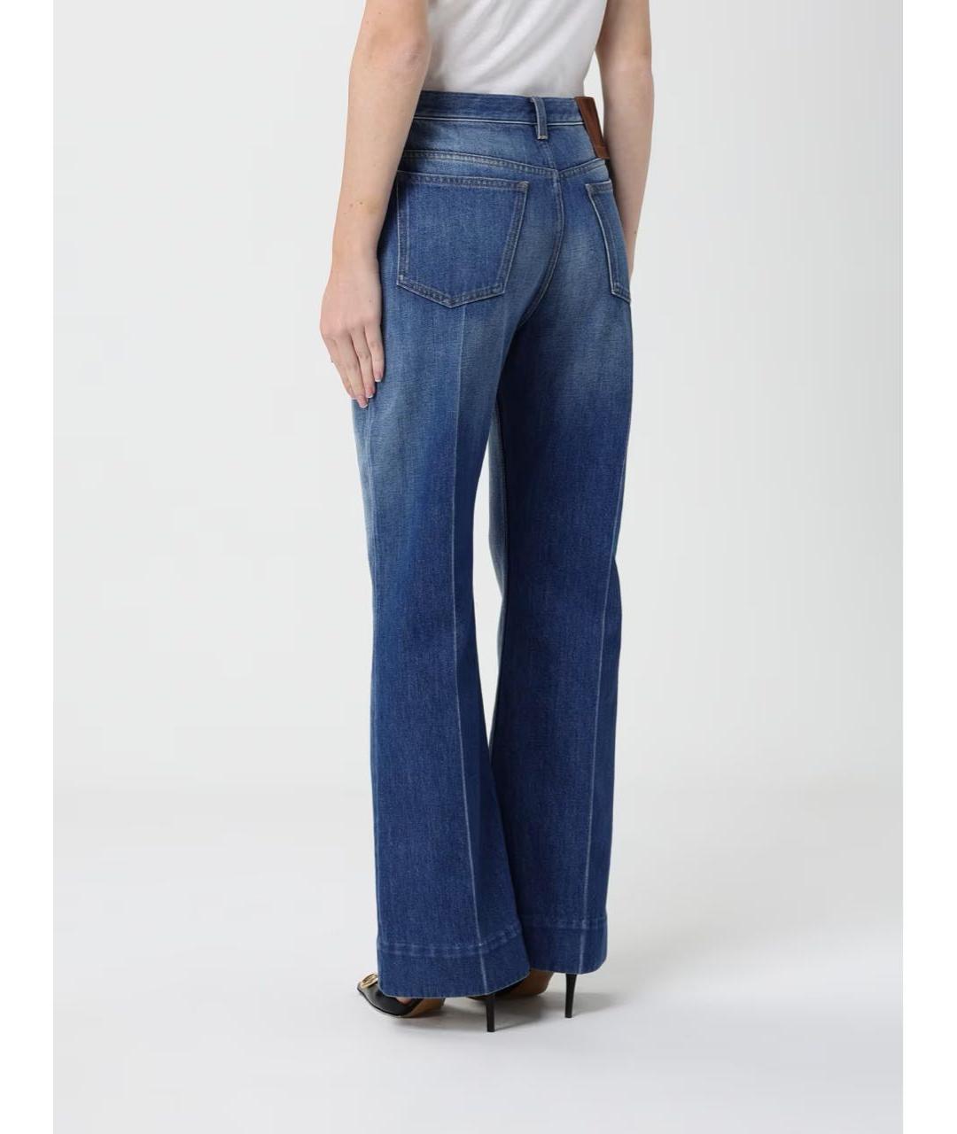 VALENTINO Синие хлопковые джинсы клеш, фото 7
