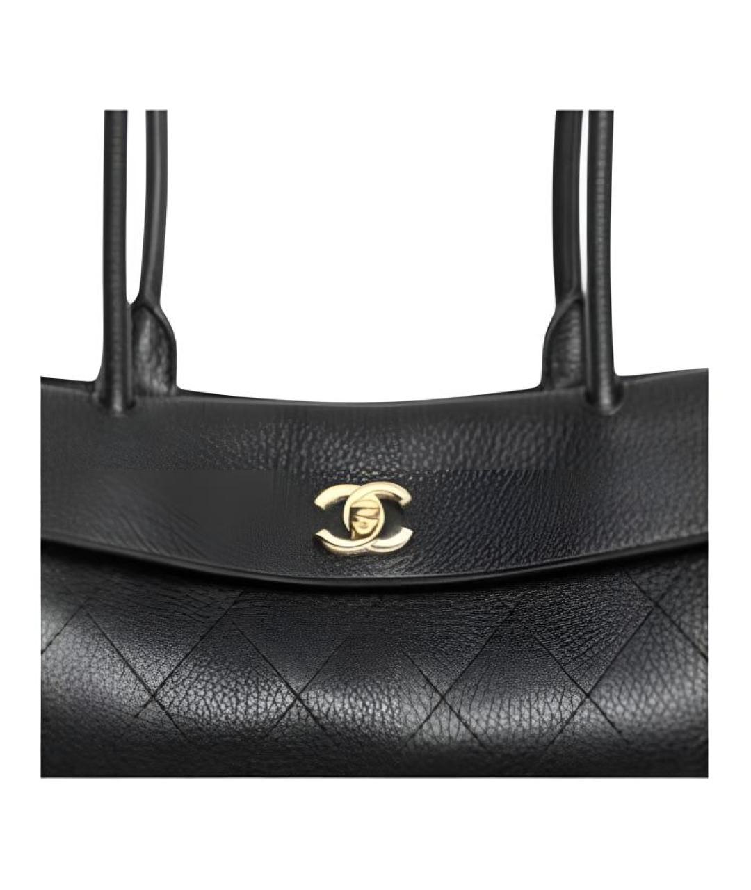 CHANEL Черная кожаная сумка через плечо, фото 5