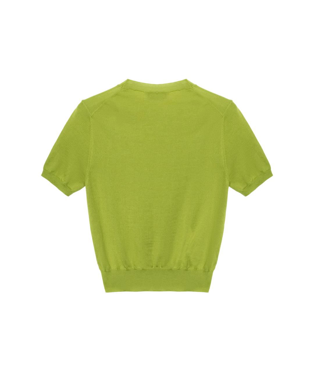 MIU MIU Зеленый кашемировый джемпер / свитер, фото 2