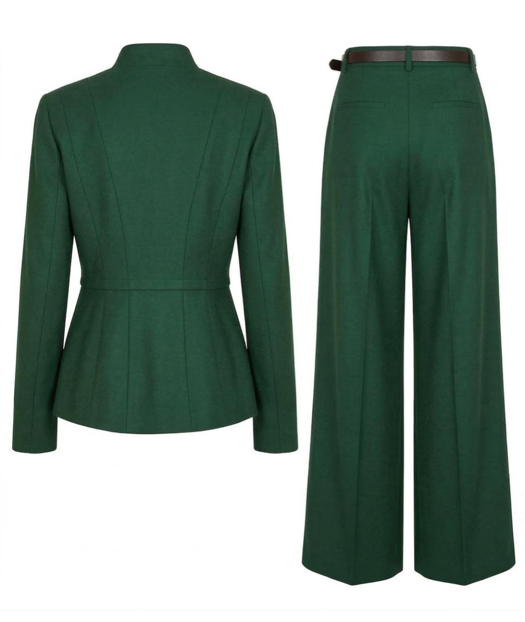 KENZO Зеленый шерстяной костюм с брюками, фото 2