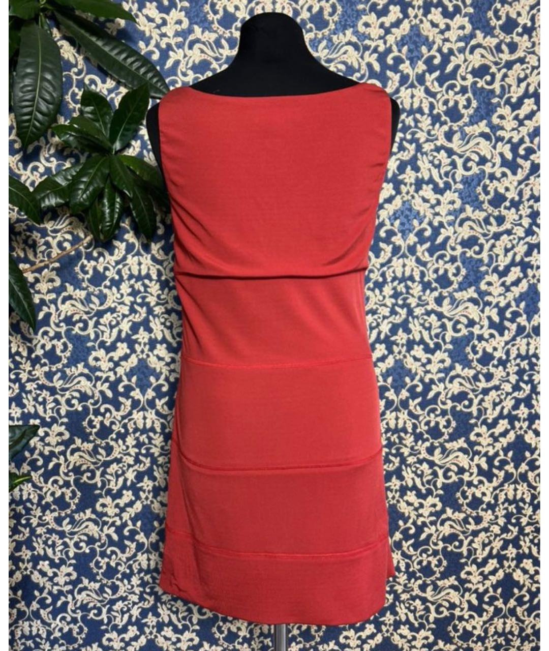 ICEBERG Красное вискозное повседневное платье, фото 2