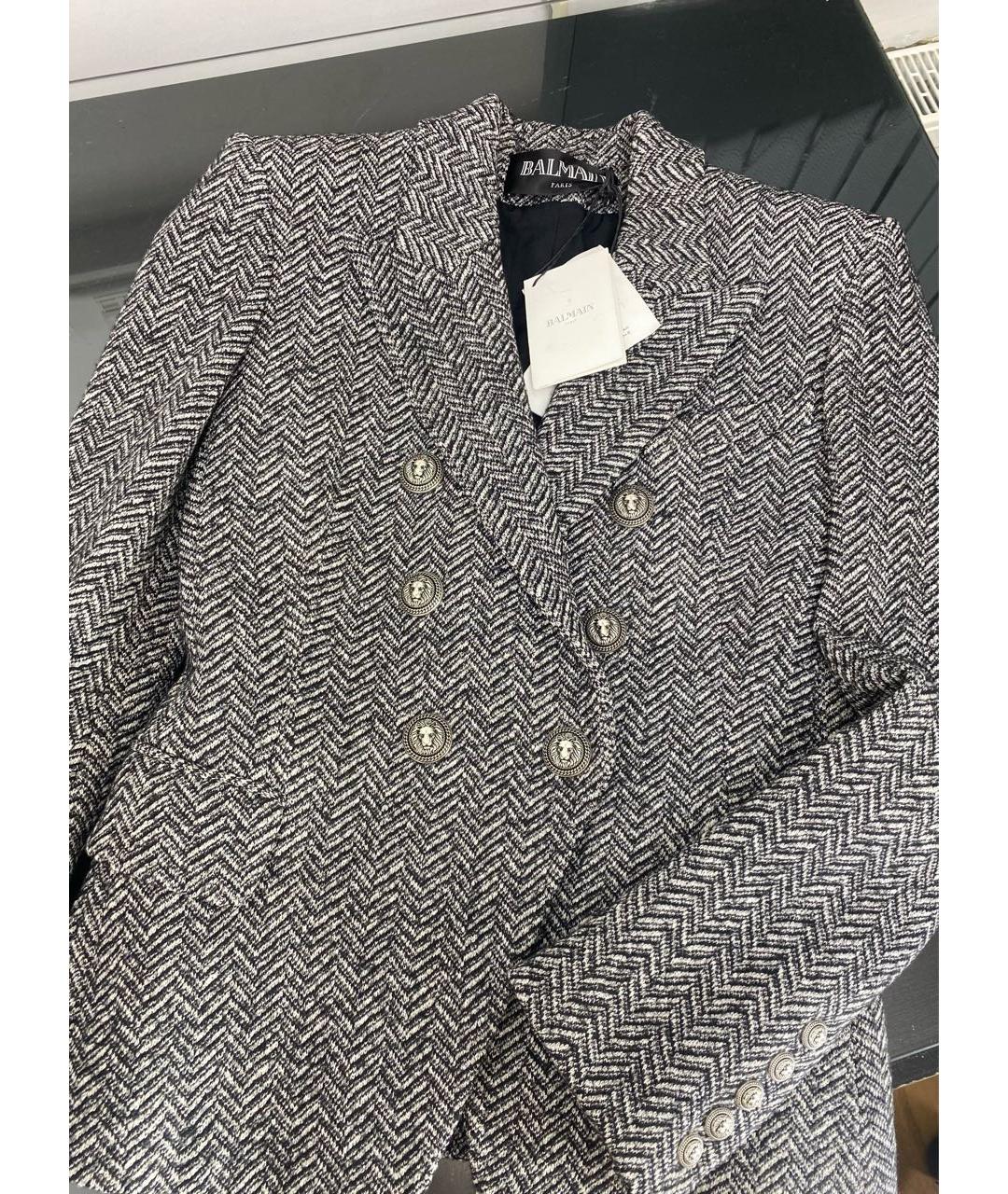 BALMAIN Серый шерстяной жакет/пиджак, фото 3