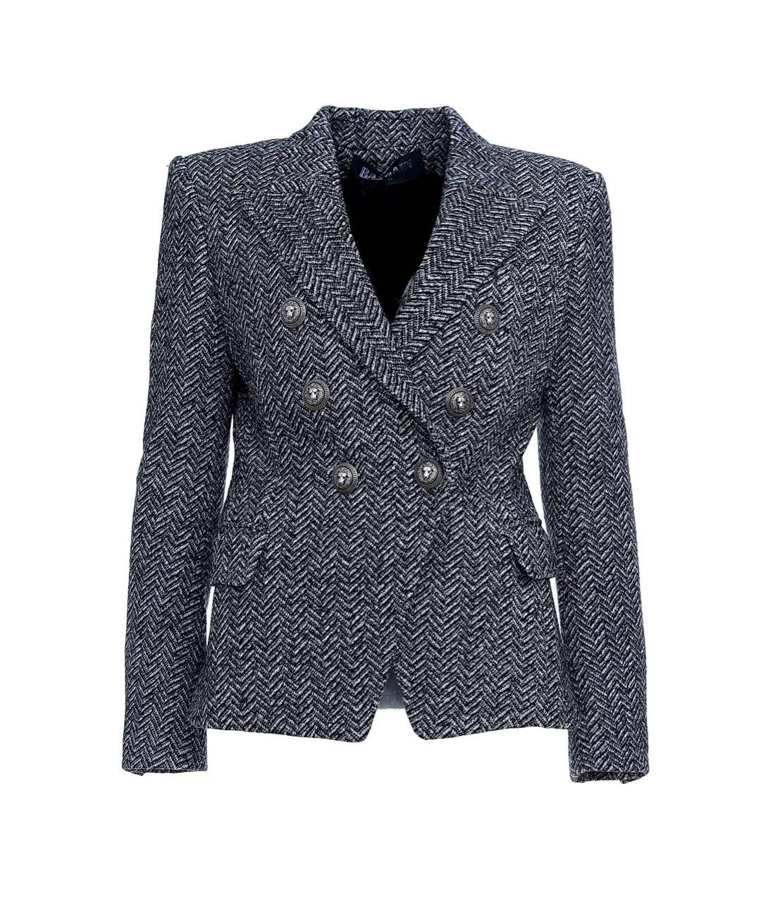 BALMAIN Серый шерстяной жакет/пиджак, фото 9