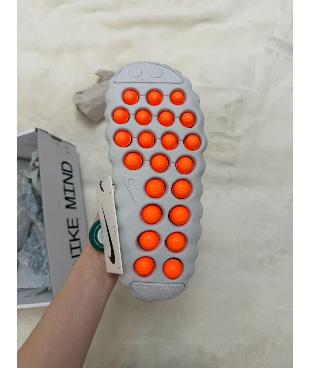 NIKE Серые резиновые шлепанцы, фото 3