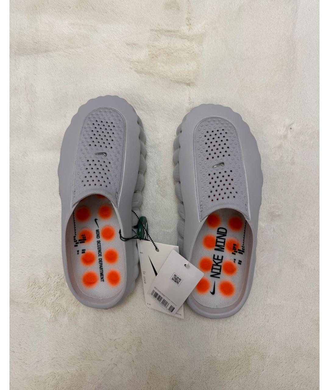 NIKE Серые резиновые шлепанцы, фото 2