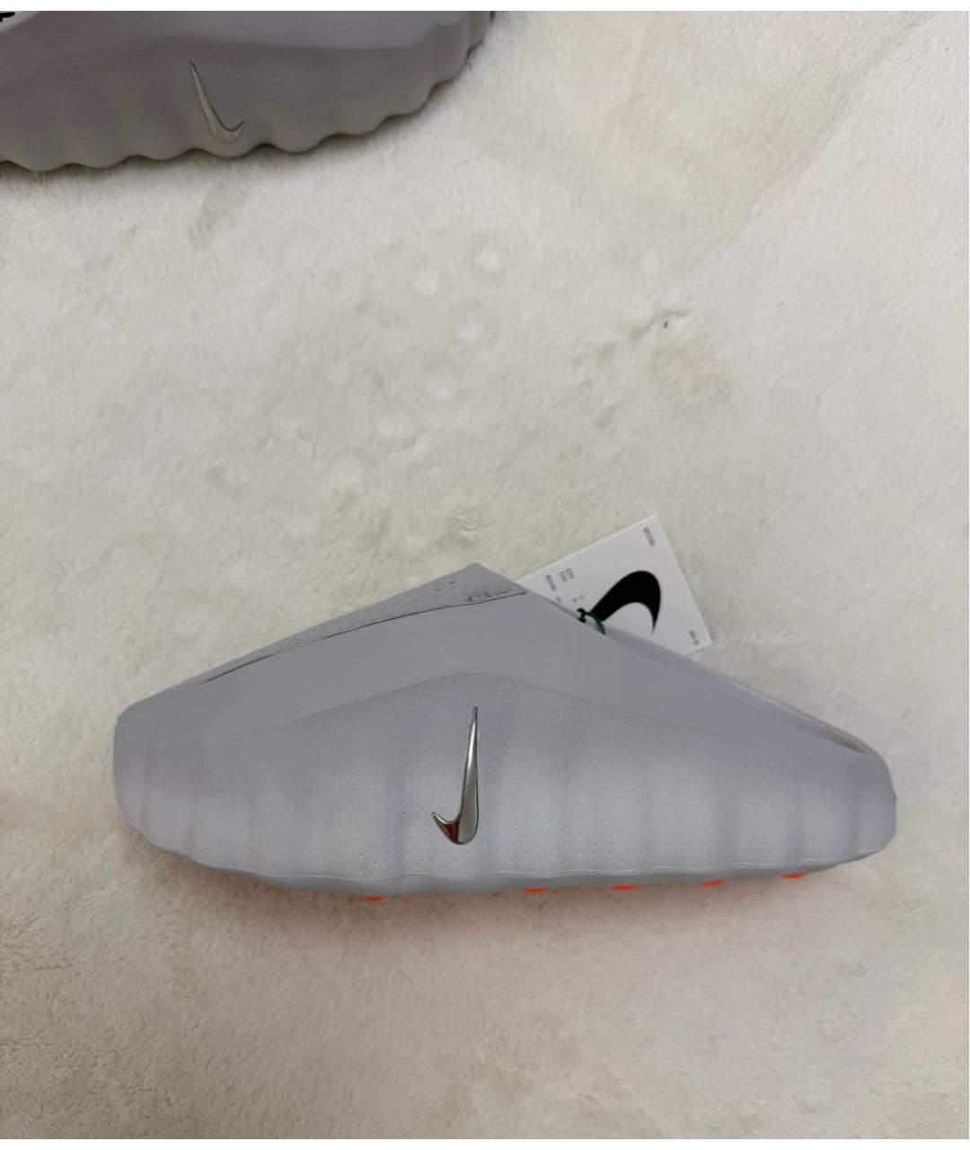 NIKE Серые резиновые шлепанцы, фото 6