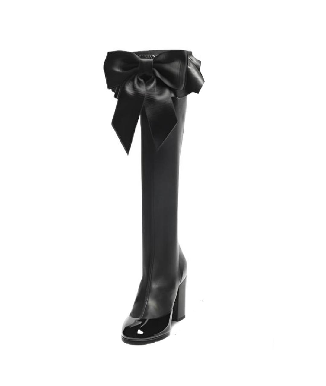 CHANEL Черные кожаные сапоги, фото 5