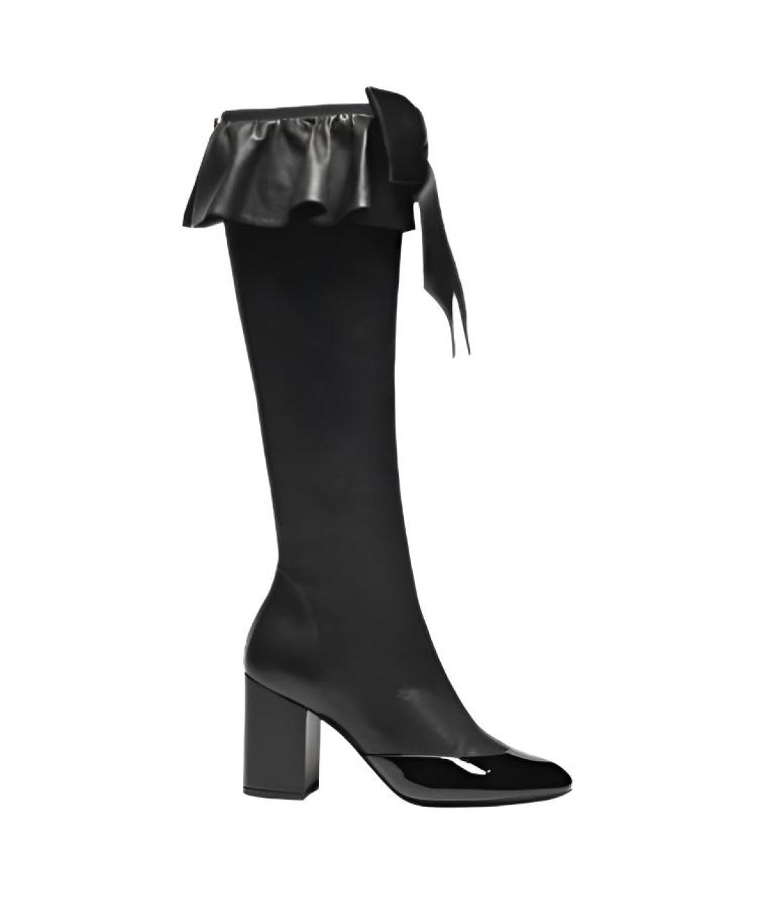 CHANEL Черные кожаные сапоги, фото 1