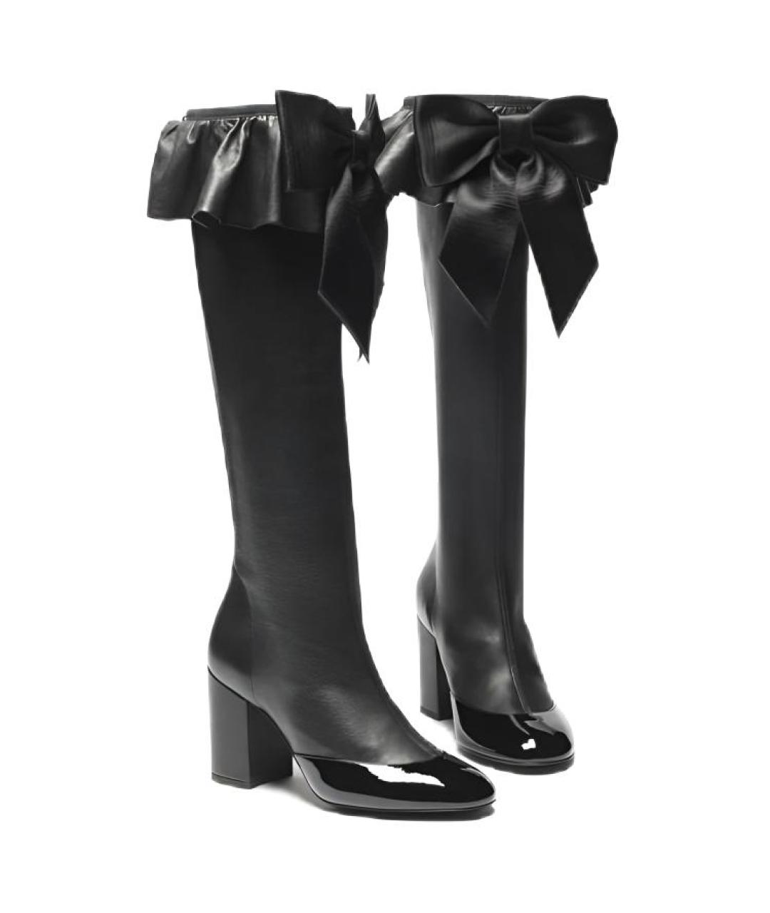 CHANEL Черные кожаные сапоги, фото 3