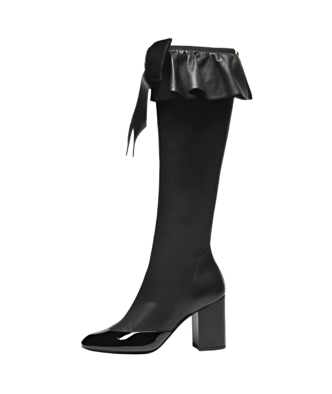 CHANEL Черные кожаные сапоги, фото 2