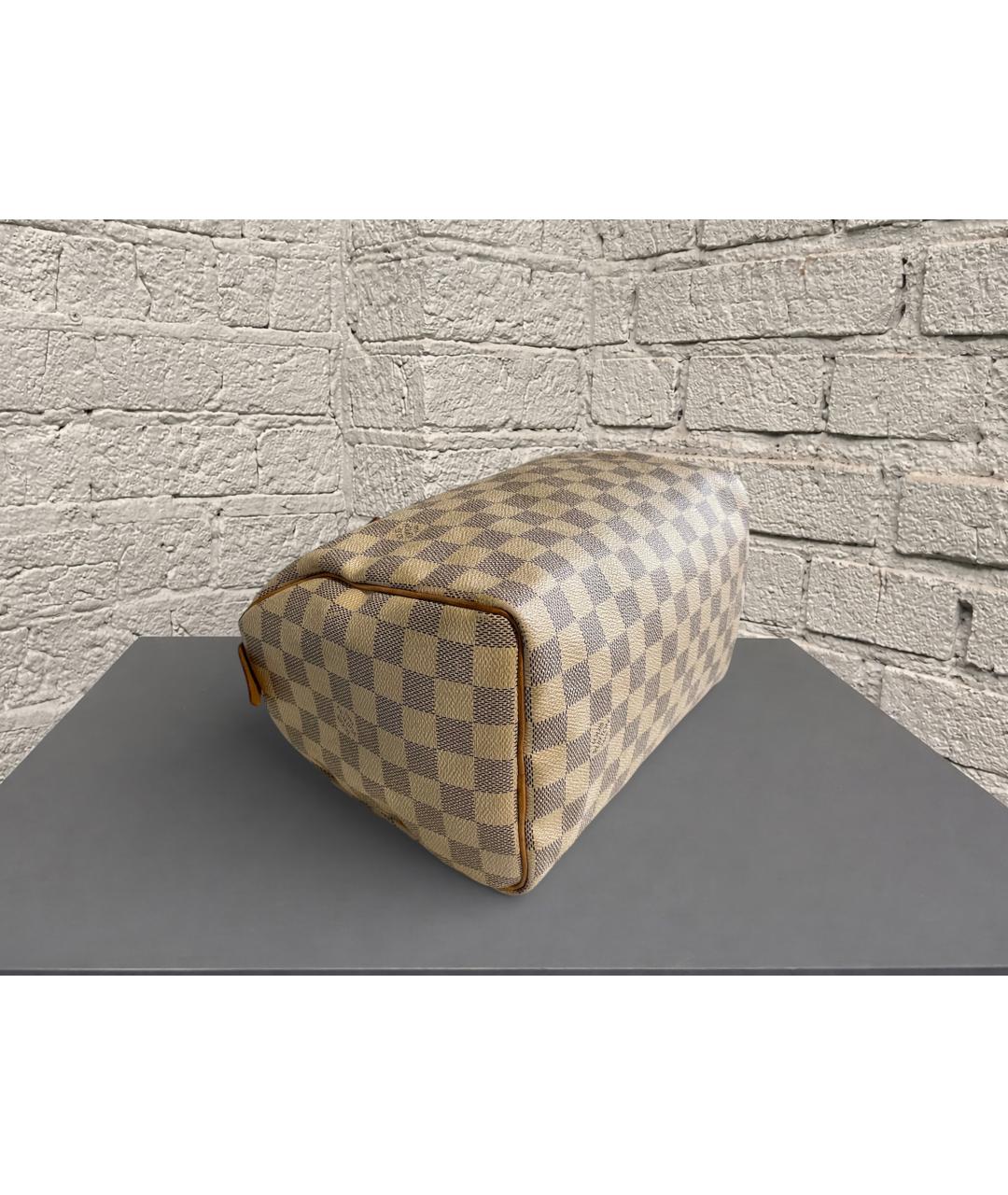 LOUIS VUITTON Белая кожаная сумка с короткими ручками, фото 8