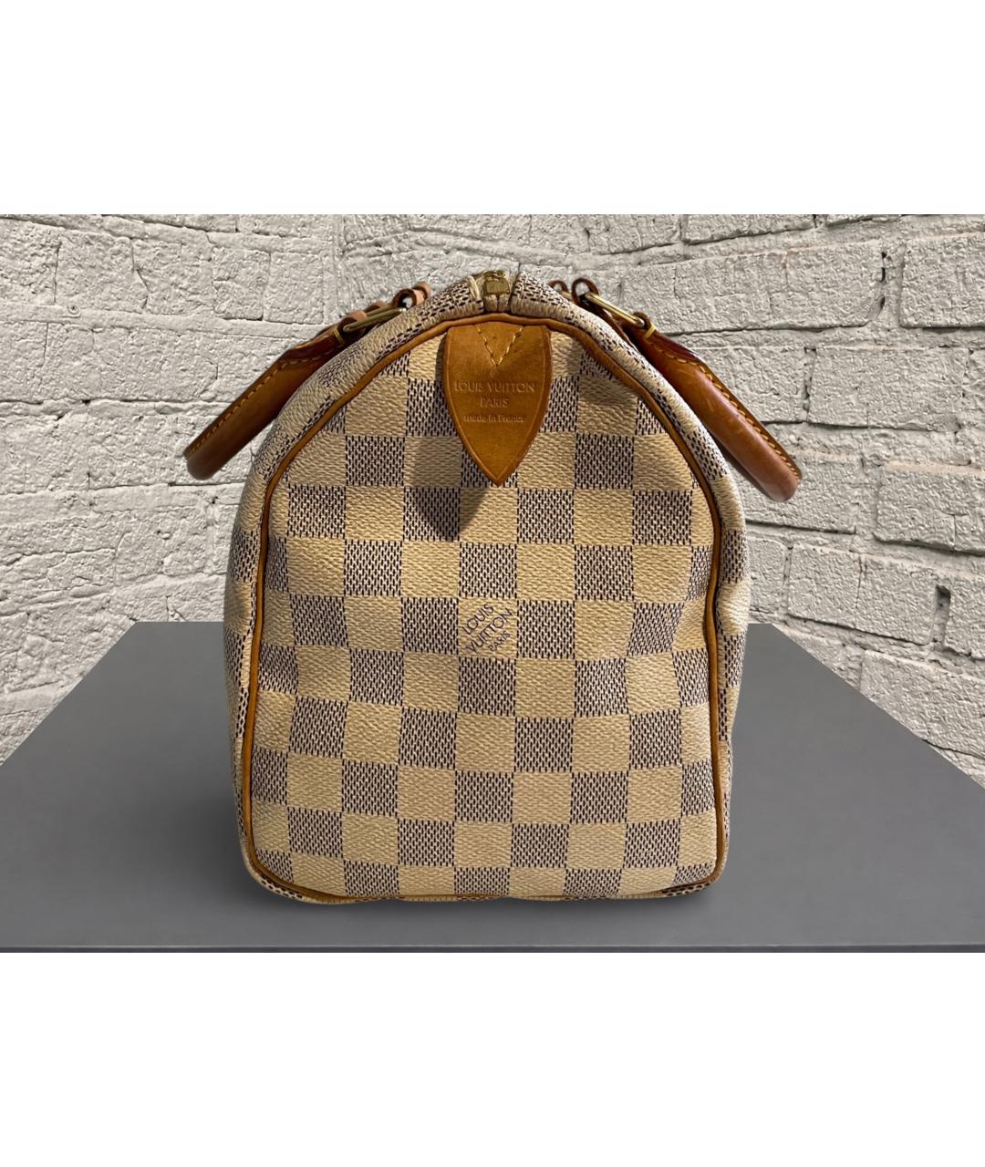 LOUIS VUITTON Белая кожаная сумка с короткими ручками, фото 3