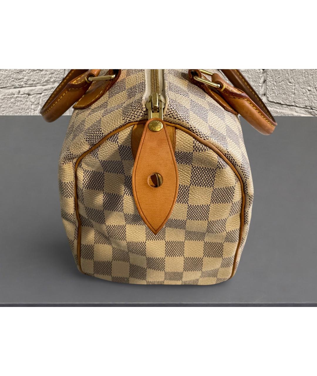 LOUIS VUITTON Белая кожаная сумка с короткими ручками, фото 6