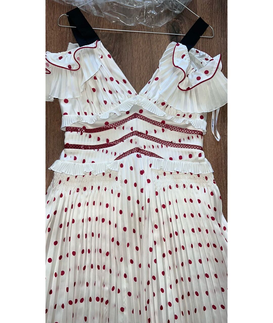 SELF-PORTRAIT Белое полиэстеровое повседневное платье, фото 3