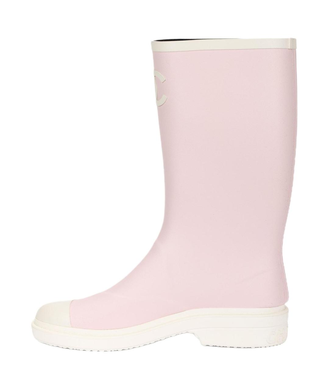 CHANEL Розовые сапоги, фото 2