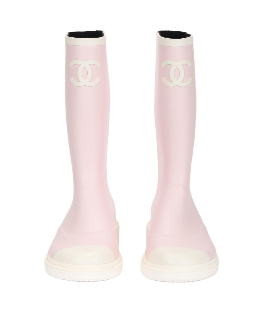 CHANEL Розовые сапоги, фото 3