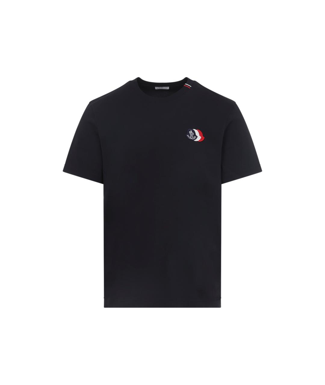 MONCLER Синяя хлопковая футболка, фото 1