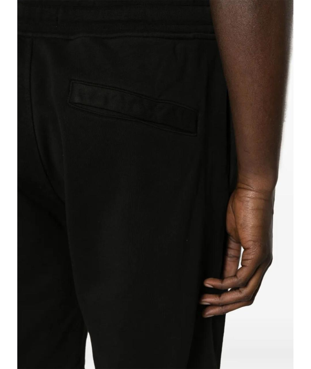 STONE ISLAND Черные хлопковые шорты, фото 5