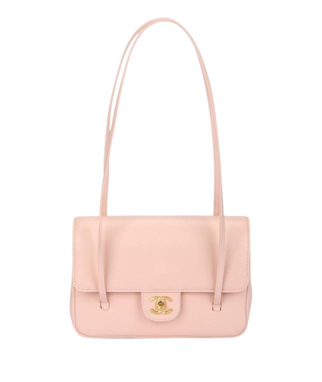 CHANEL Розовая кожаная сумка через плечо, фото 1