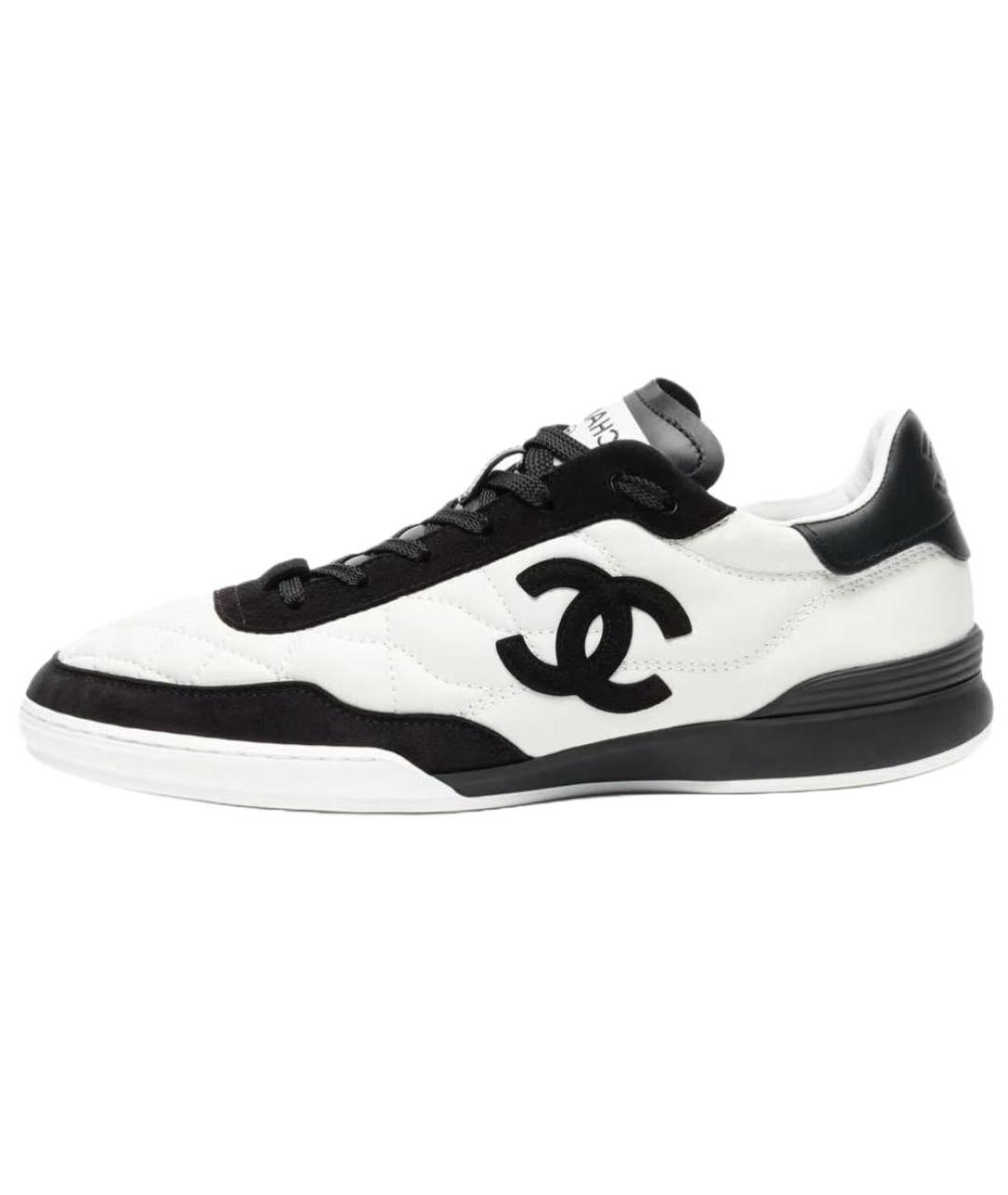 CHANEL Белые кожаные кроссовки, фото 2
