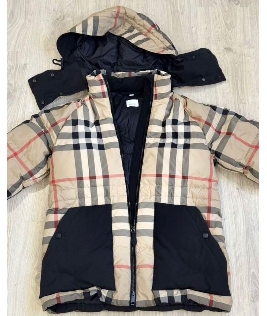 BURBERRY Бежевая полиэстеровая куртка, фото 9