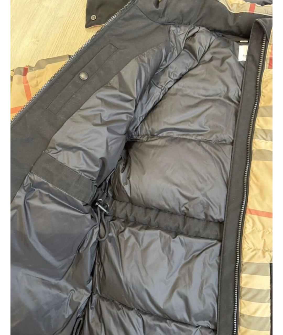 BURBERRY Бежевая полиэстеровая куртка, фото 5