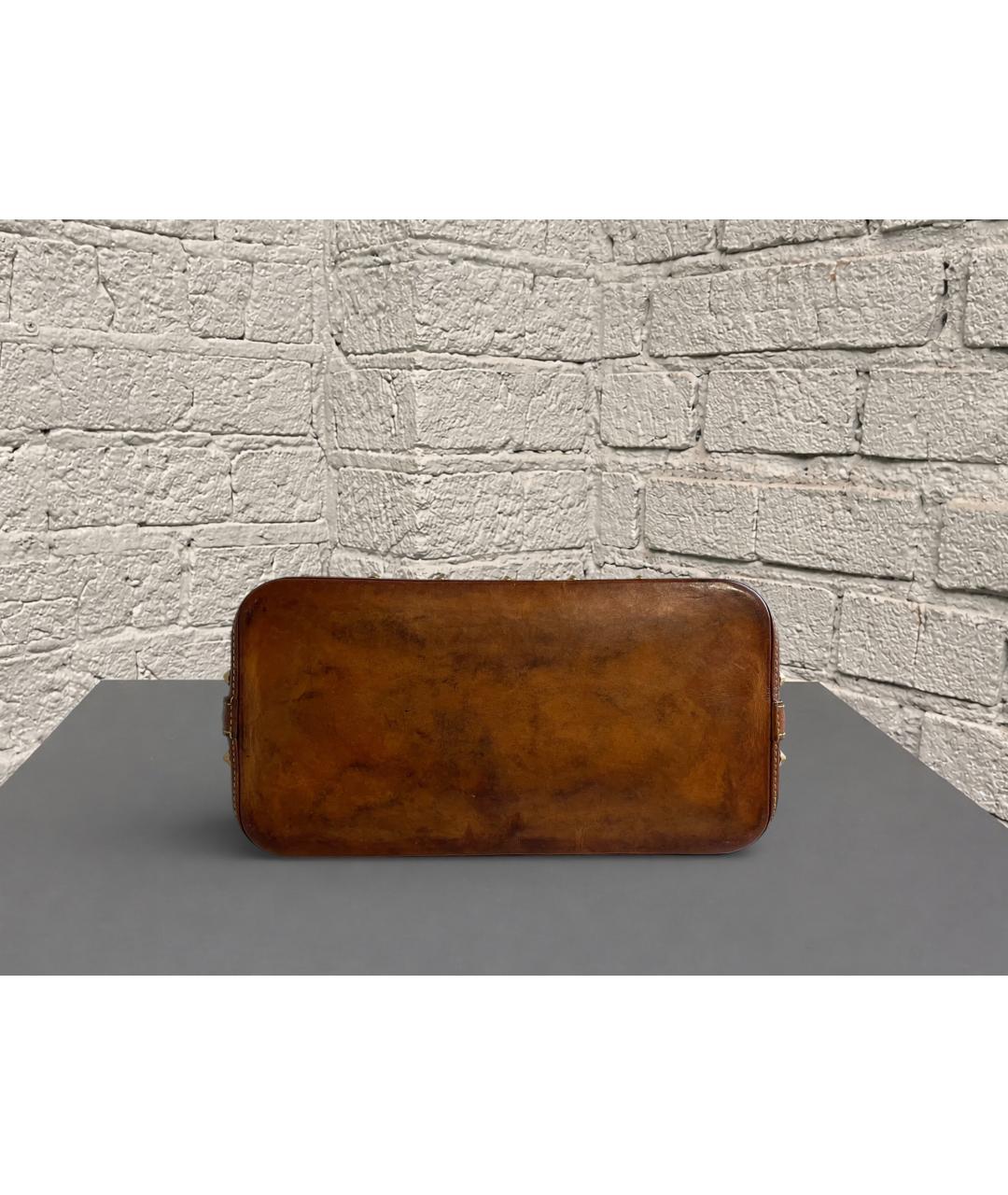 LOUIS VUITTON Черная кожаная сумка с короткими ручками, фото 4