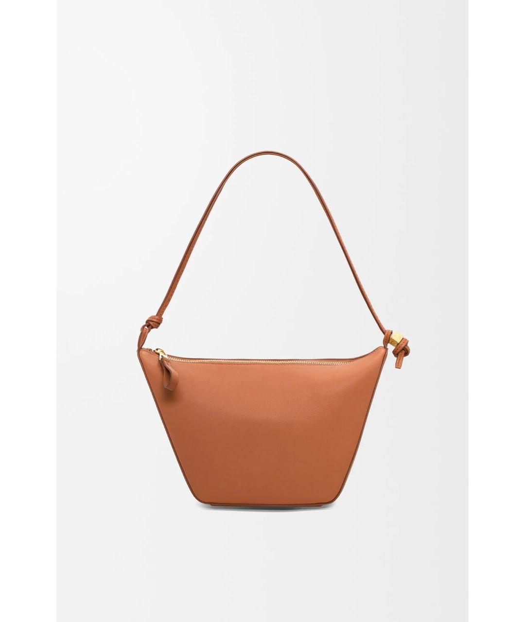 LOEWE Коричневая кожаная сумка с короткими ручками, фото 3