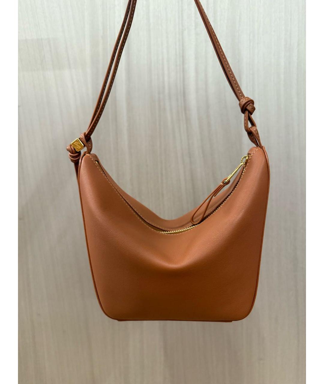 LOEWE Коричневая кожаная сумка с короткими ручками, фото 4