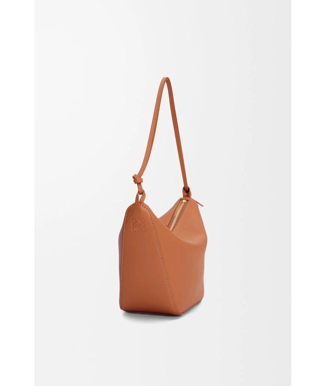 LOEWE Коричневая кожаная сумка с короткими ручками, фото 2