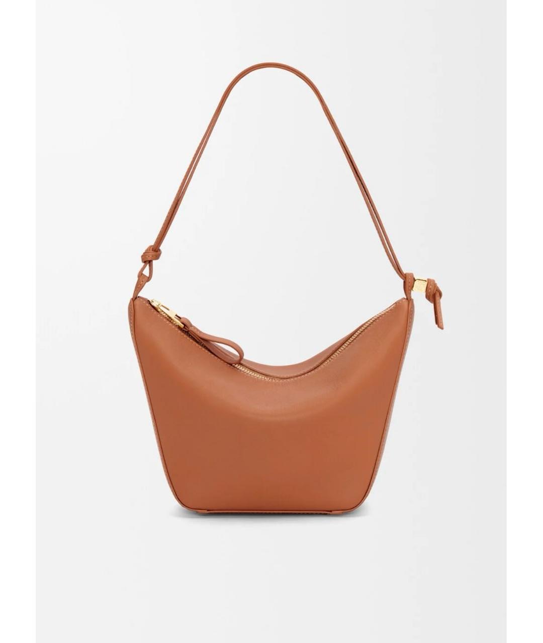 LOEWE Коричневая кожаная сумка с короткими ручками, фото 8