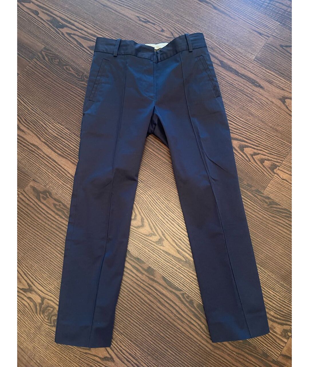 LOUIS VUITTON PRE-OWNED Синие хлопковые брюки узкие, фото 6