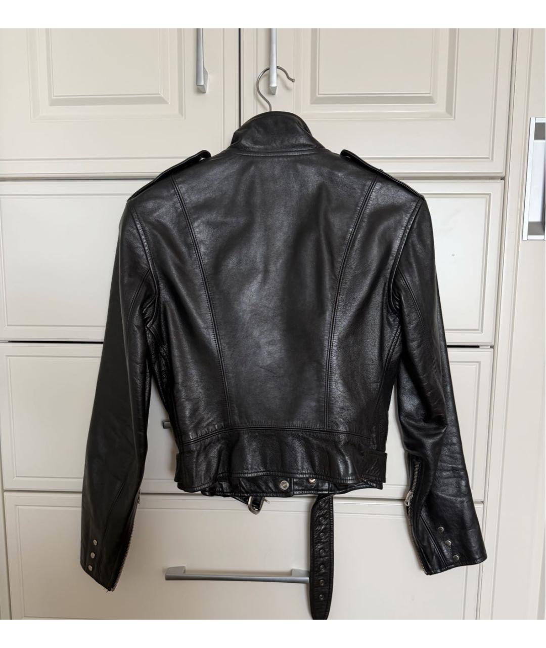 RALPH LAUREN Черная кожаная куртка, фото 2