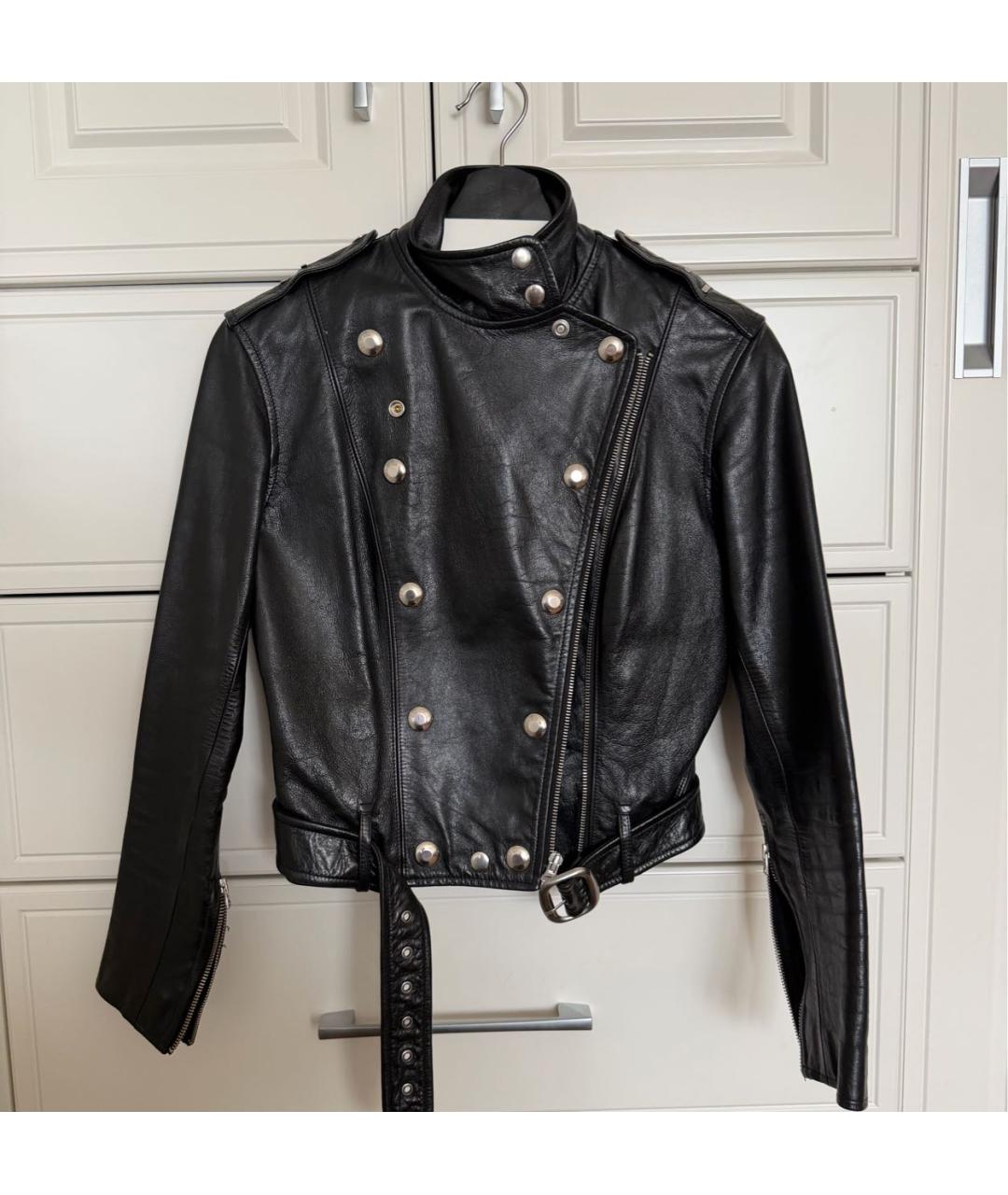 RALPH LAUREN Черная кожаная куртка, фото 5