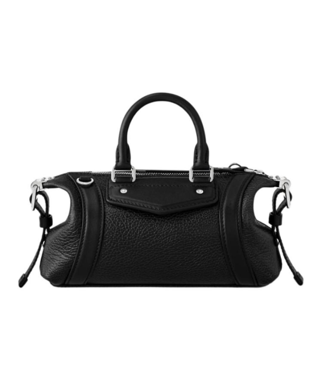 LOUIS VUITTON Черная кожаная сумка через плечо, фото 3