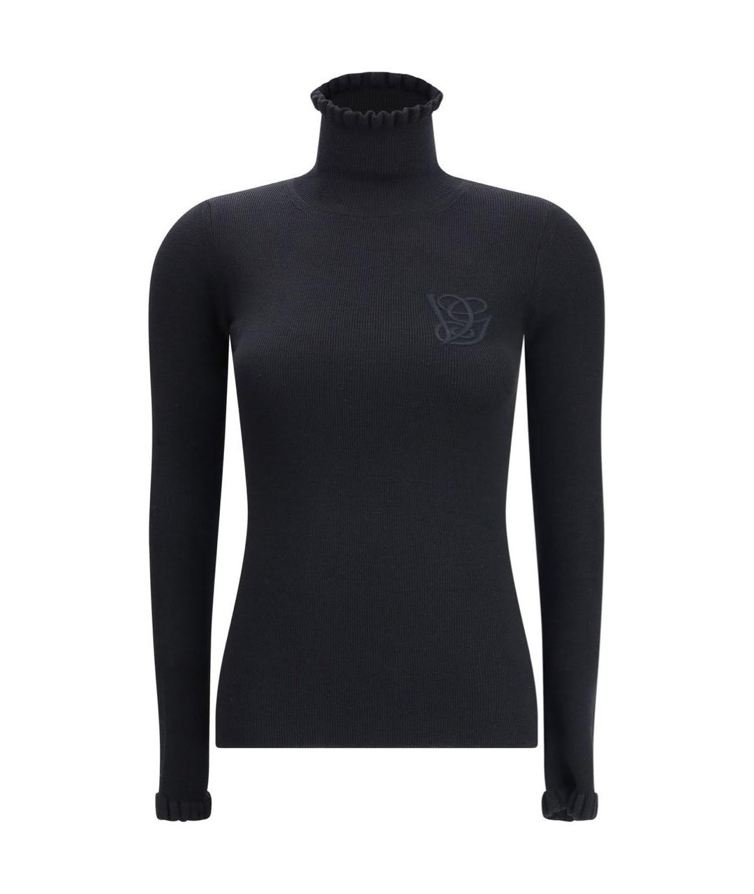 VALENTINO Черная шерстяная водолазка, фото 1