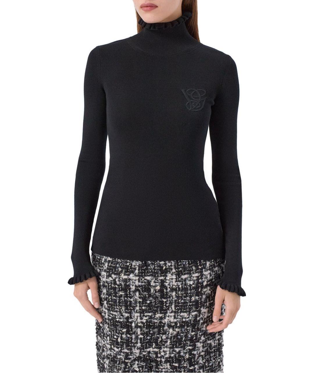 VALENTINO Черная шерстяная водолазка, фото 7