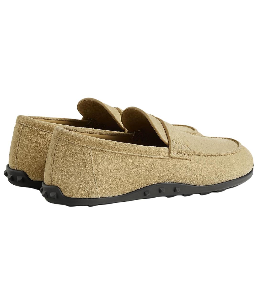 HERMES Бежевые лоферы, фото 5