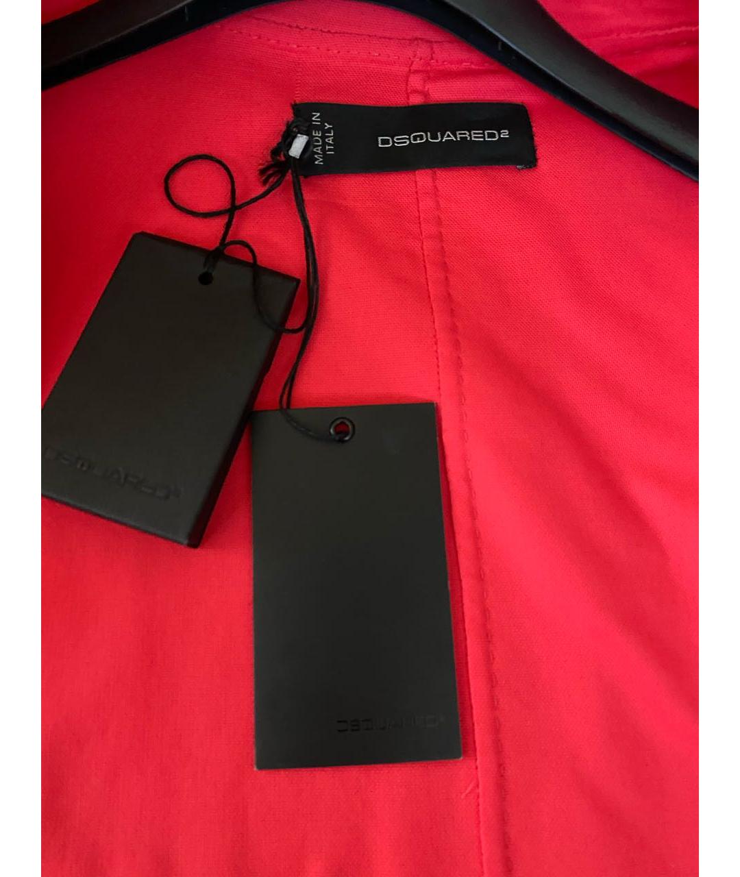 DSQUARED2 Коралловое хлопковое пальто, фото 7