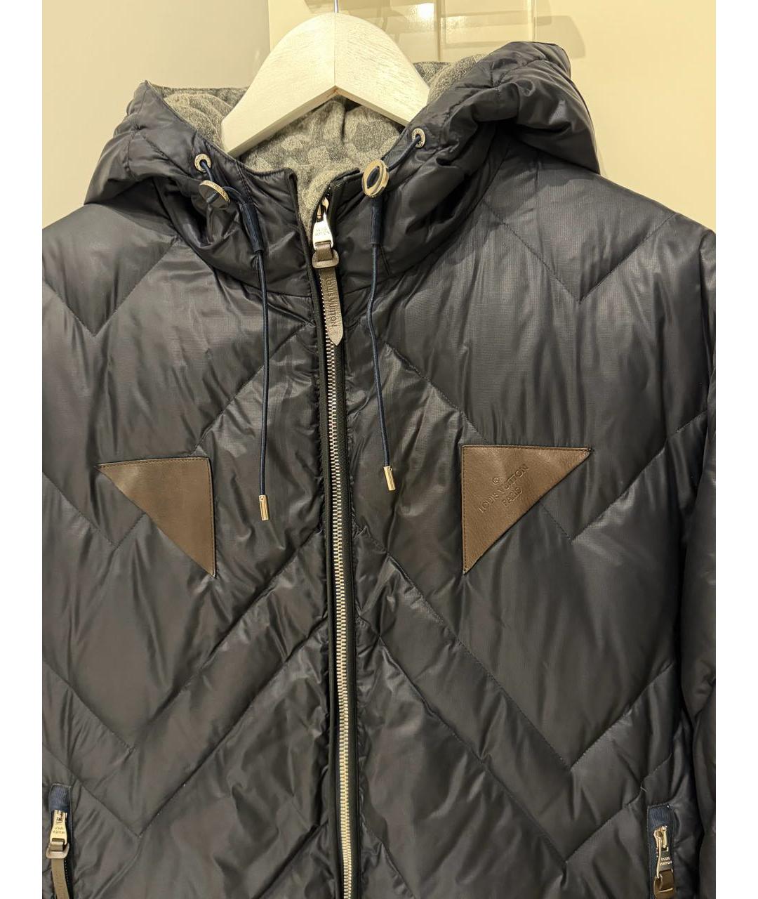 LOUIS VUITTON Темно-синяя полиамидовая куртка, фото 3