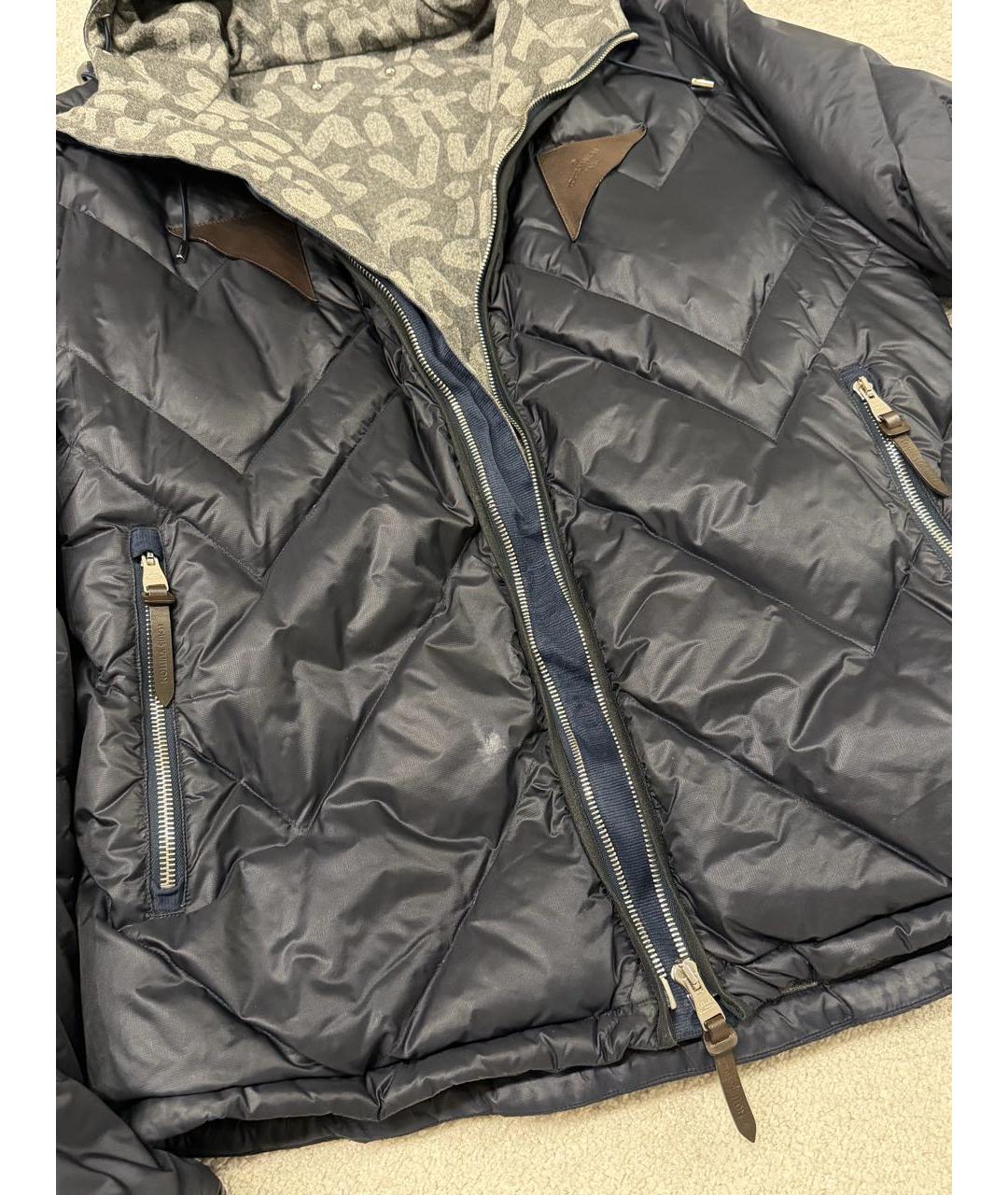 LOUIS VUITTON Темно-синяя полиамидовая куртка, фото 5