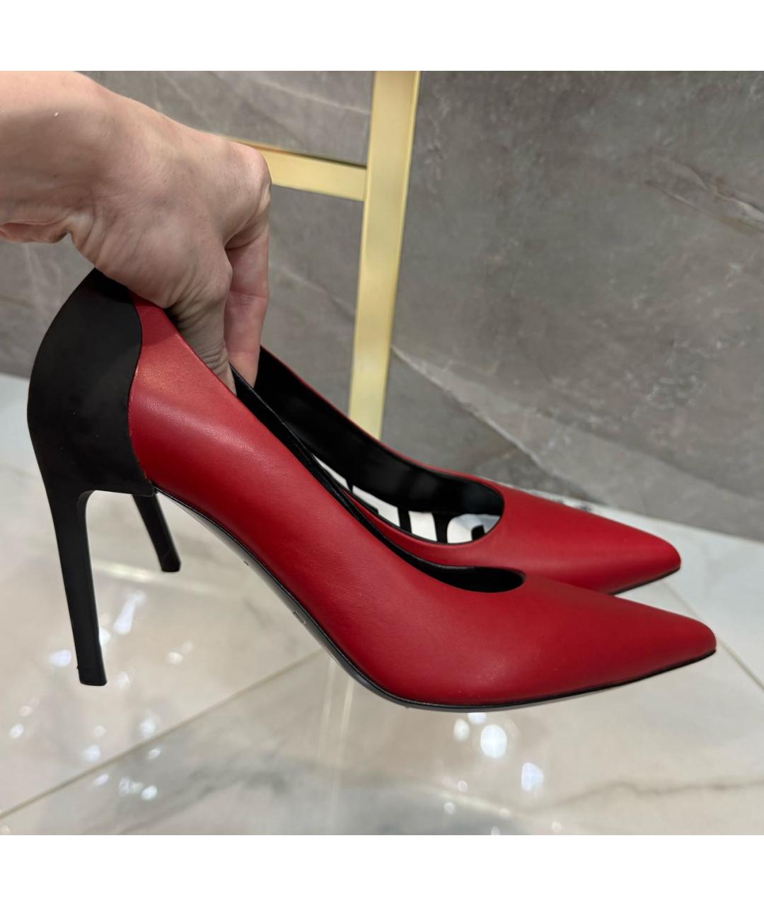 DIESEL Красные кожаные туфли, фото 5