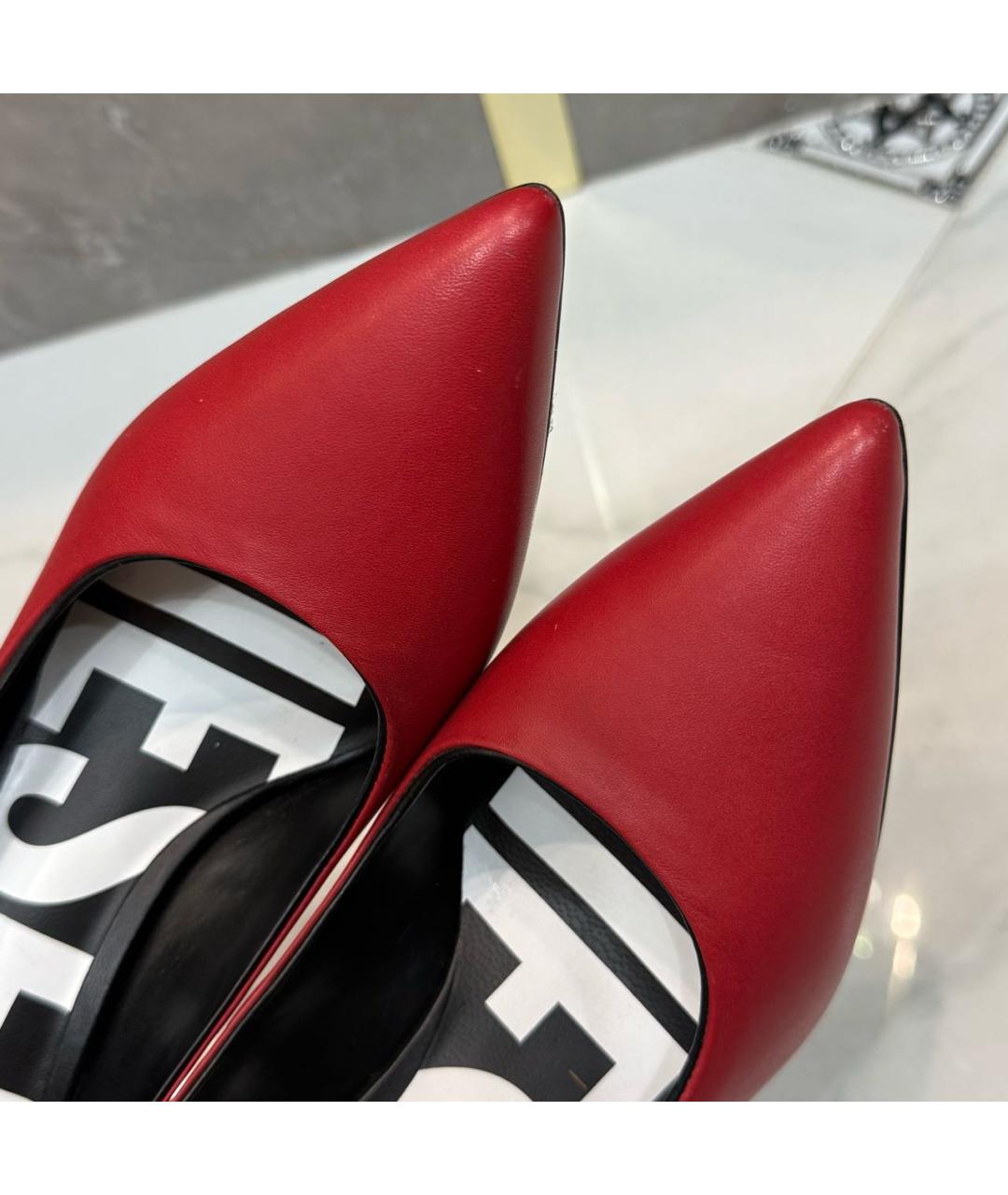DIESEL Красные кожаные туфли, фото 6