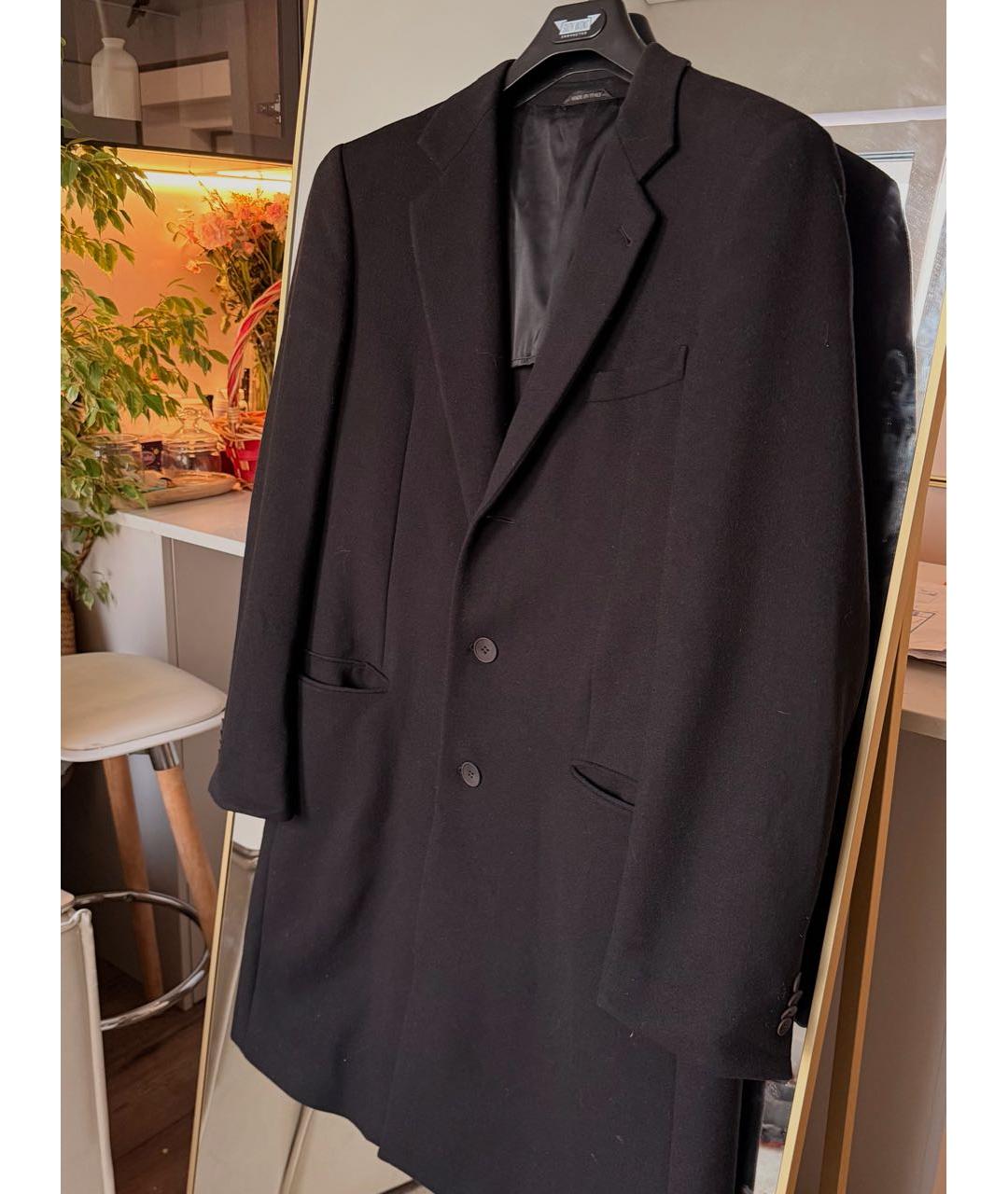 GIORGIO ARMANI Черное кашемировое пальто, фото 4