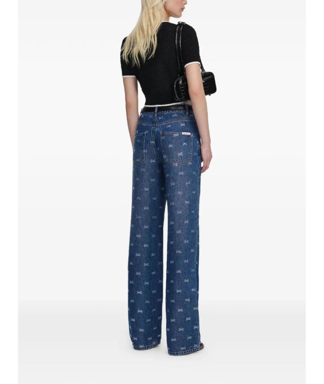 SELF-PORTRAIT Синие прямые джинсы, фото 3