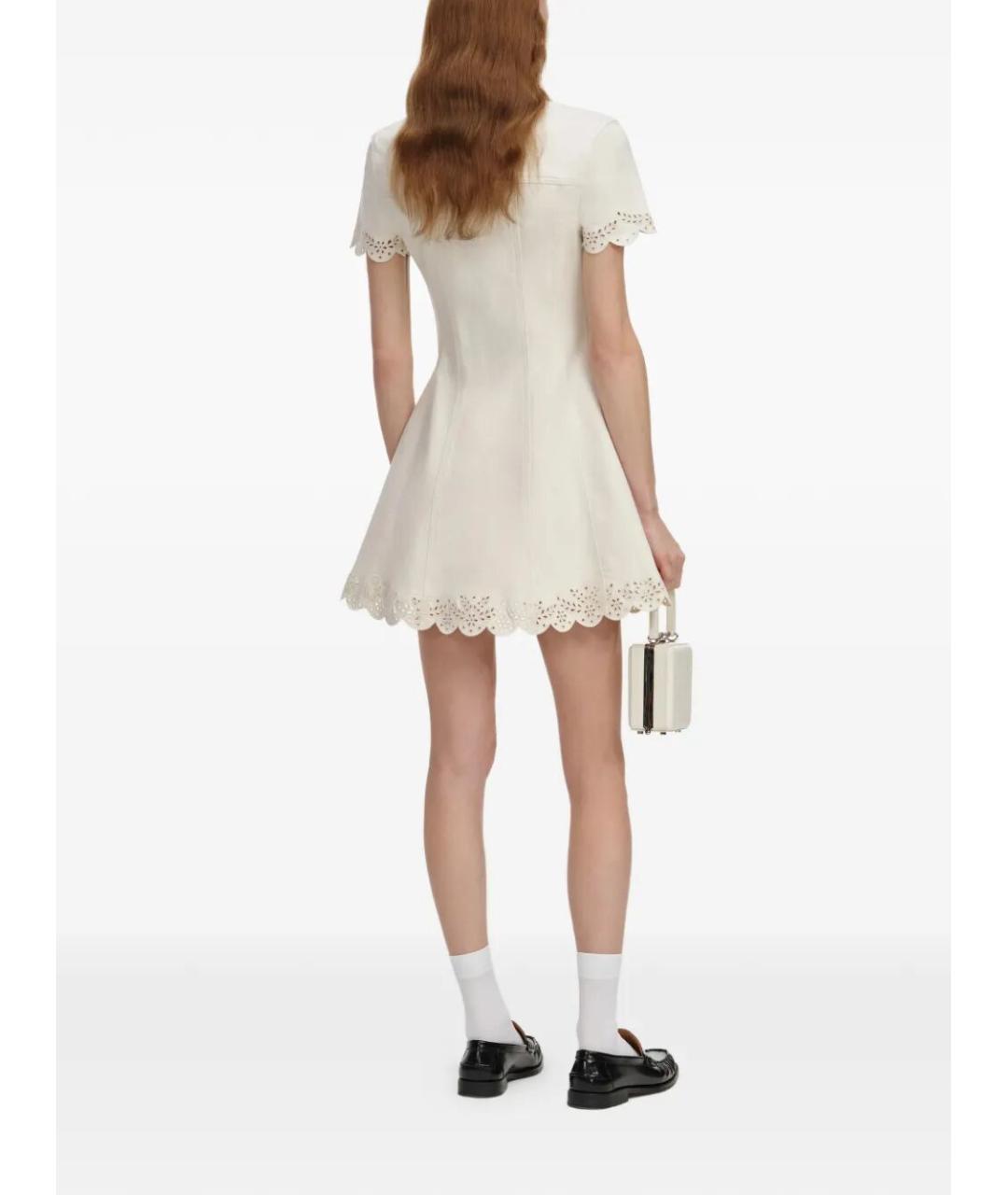 SELF-PORTRAIT Бежевое хлопковое повседневное платье, фото 5