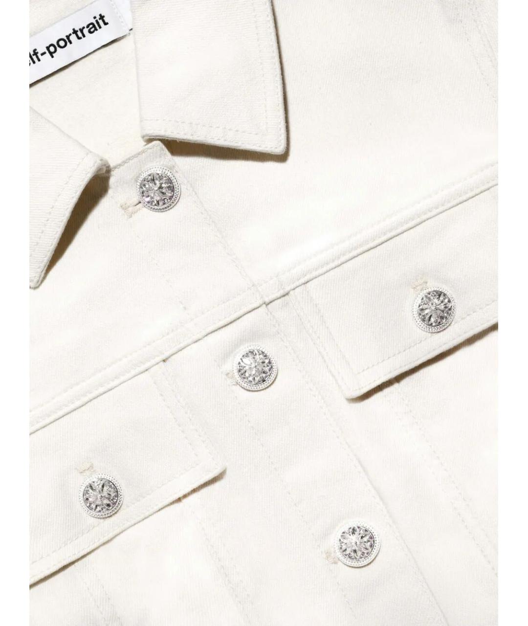 SELF-PORTRAIT Бежевое хлопковое повседневное платье, фото 3