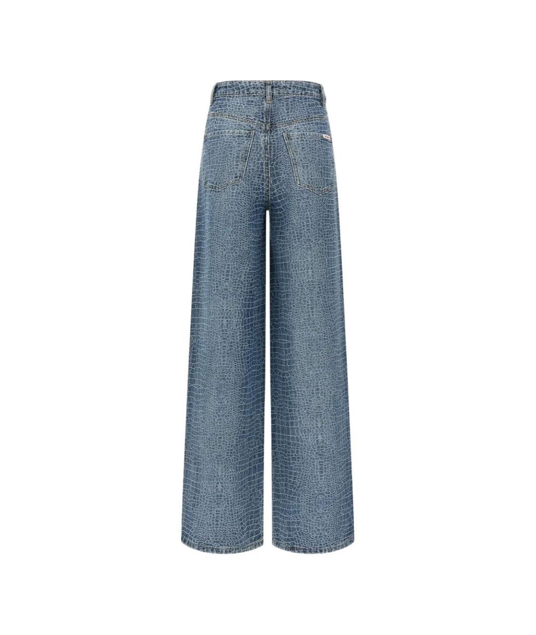 SELF-PORTRAIT Синие хлопковые прямые джинсы, фото 3